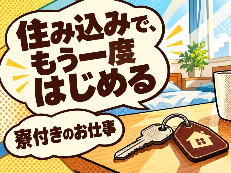 シリコンウェーハの製造・検査スタッフ(寮付き)(寮の部屋の鍵のイラストのイメージ)